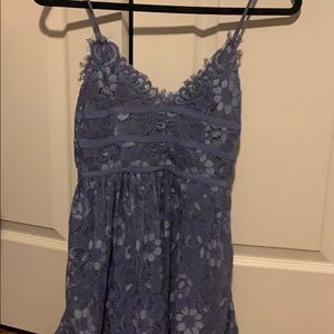 blue lace dress